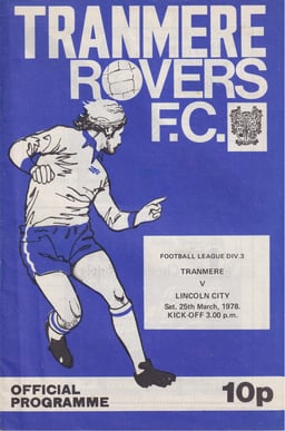 Tranmere Rovers v Lincoln City Match Programme 1978-03-25